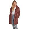 Urban Classics Ladies Oversized Sherpa Coat Giubbotto, Rosa (Darkrose 01472), XS Donna