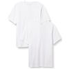 Amazon Essentials Serafino in piqué a Maniche Corte dalla vestibilità Standard (Disponibile nelle Taglie Big & Tall) Uomo, Pacco da 2, Bianco, XXL