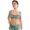 Triumph O- Summer Allure DP Pt Bikini Top, Verde - Dark Combination, 42 / E Donna