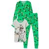 Amazon Essentials Disney | Marvel | Star Wars Set Pigiama (in precedenza Spotted Zebra) Bambini e Ragazzi, Pacco da 2, Verde/Grigio Topolino Natalizio, 3 Anni