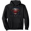 Superman Man of Steel Movie Shield Felpa con Cappuccio, Unisex per Adulti, Nero, XL