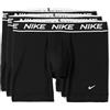 Nike all Day Micro Stretch Boxer Brief Underwear (3-Pack) Corti, Nero/Nero/Nero, M (Pacco da 3) Uomo
