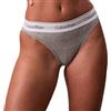 Calvin Klein Donna Slip Taglio Bikini High Leg con Fascia con Logo, Grigio (Grey Heather), M