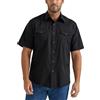 Wrangler Camicia da Uomo a Maniche Corte a Maniche Corte Western Basic con Due Tasche, Nero, M