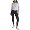DKNY Stacked Textured Sttripe Logo Long Sleeve Tee T-Shirt, OPT Htr Slvr, M Donna