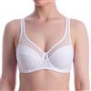 DIM Donna - Reggiseno classico generoso x1 | Sostegno perfetto per seni generosi | Microfibra elasticizzata | Retro a U e Spalline larghe | Look Moderno e Comfort, Bianco, 5C