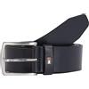 Tommy Hilfiger Uomo Cintura New Denton 4.0 Belt Cintura in Pelle, Blu (Midnight), 95 cm