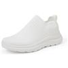 Amazon Essentials Scarpe da Passeggio Leggere e Slip-on Donna, Bianco, 44.5 EU