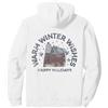 Peanuts Xmas Snoopy Woodstock Auguri Invernali Vacanze Vintage Felpa con Cappuccio, Unisex per Adulti, Bianco, S