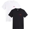 Levi's 2-Pack Crewneck Graphic Tee, T-shirt Uomo, Bianco ( Chesthit White / Caviar ), XXL