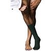 FALKE No. 10 M So cotone filo di Scozia tinta unita 1 paio, Calzini Uomo, Verde Hunter Green 7441, 43-44