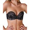 Wonderbra Ultimate Strapless, Reggiseno Donna, Black, 38D