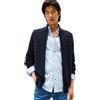 Tommy Hilfiger Uomo Pullover con Zip Stripe Structure Caldo, Blu (Desert Sky), XS