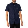 GANT REG POPLIN SS SHIRT, Camicia elegante Uomo, Blu ( MARINE ), XL