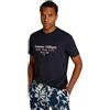 Tommy Hilfiger Hilfiger Center Stack Tee Mw0mw38621 Maglietta a Maniche Corte Uomo (Pacco da 1)