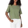 The Drop Sydney T-shirt corta, a girocollo, maniche corte da Donna, Oliva, S