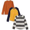 Amazon Essentials T-Shirt Termica a Maniche Lunghe Bambini e Ragazzi, Pacco da 3