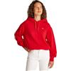 Tommy Hilfiger Donna Felpa con Cappuccio Contrast Flag Regular Fit, Rosso (Primary Red), XXS