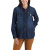Carhartt Camicia da donna a maniche lunghe in denim, Zion, M