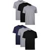 Hanes Men's Plus Size Tagless Comfort Soft Crew Undershirt - Multiple Pack And Colors, Black/Gray 6-Pack, 2X Large