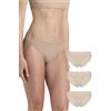 Lovable Mutande da Donna | Slip in Microfibra e Pizzo | Pacco da 3 Mutandine Morbide e Confortevoli | Intimo Femminile Lacy Micro Donna x3, Nudo Chiaro, L