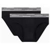 Emporio Armani Slip da Uomo con Logo Allover Elastico, Confezione da 2, Nero, XL, Nero, XL