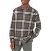 Amazon Essentials Camicia in flanella a maniche lunghe Uomo, Verde Oliva Motivo Scozzese, XS