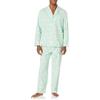 Amazon Essentials Pigiama da uomo in flanella, verde menta animali della foresta, XL