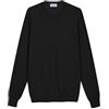 Diana Studio - Girocollo in 100% Lino, Uomo, Maniche Lunghe, Casual Fit, L, Nero