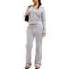 Juicy Couture Donna Pantaloni da Tuta in Velluto con Strass