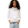 Tommy Jeans Tjw Reg Ess Logo 2 Hoodie Ext Dw0Dw20943, Felpa con Cappuccio, Donna, Bianco (Ecru), XL