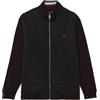 Tommy Hilfiger Uomo Felpa con Cerniera Media Zip con Colletto alla Coreana, Nero (Black), XXL