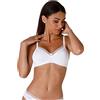 Lovable Reggiseno Senza Ferretto, Coppe Non Imbottite Senza Cuciture in Microfibra, Sostegno, Forma Seno Naturale, Art. 027O, My Daily Comfort Donna, Bianco, 34 / 3B