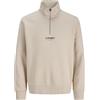 JACK & JONES JJESOHO Sweat Quarter Zip - Felpa da Uomo, Raggio di Luna, S