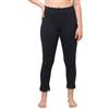 Ulla Popken Donna Pantaloni | Taglie forti, Plus Size, Leggings a 7/8 in cotone biologico con orli di pizzo 747979