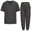 MISEMIYA Casacca Sanitaria Unisex Elasticizzata con Pantaloni Jogger - 1689-7969 - Grigio - M