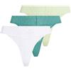 Calvin Klein Donna Perizomi Confezione da 3 Low Rise con Pizzo, Multicolore (White/Highline Green/Lively Teal), M