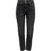 Only ONLEMILY Life HW STR Ank DNM NAS997 Noos, Jeans da Donna, Black Denim, 31 / 34