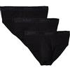 2(X)IST Slip da Uomo in Cotone Essenziale, Confezione da 3, Nuovo Logo Nero, M
