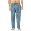 Amazon Essentials Pantaloni Pigiama in Popeline di Cotone dalla Linea Dritta con Coulisse ed Elastico in Vita Uomo, Blu Marino Bianco Foglie di Palma, M