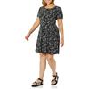 Amazon Essentials Abito a Trapezio a Girocollo con Maniche Corte Arricciate (Disponibile in Taglie Forti) Donna