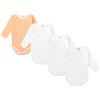 BABIDU | Set 4 Body Neonato Manica Lunga Apertura Spalla - 100% Cotone, Morbidi e Traspiranti - Unisex Bambino e Bambina, Facile da Indossare, Made in Europe