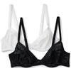 Amazon Essentials Reggiseno a Scollo Profondo in Pizzo Elasticizzato Donna, Confezioni Multiple