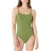 Amazon Essentials Costume Intero con Spalline Sottili Donna, Verde Oliva, 50