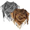 FREE SOLDIER Grigio & Marrone Set shemagh Foulard da Testaper attività all'Aria Aperta, Sport, Camping, Trekking, tattico, Deserto, 110 x 110 cm Unisex-Adulto