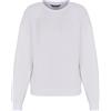 Armani Exchange Felpa Girocollo da Donna Essential, con Logo Ricamato, Bianco Ottico, XL