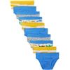 Amazon Essentials Slip in Jersey di Cotone Bambini e ragazzi, Confezione da 10, Squali/Stelle/Strisce, 2 anni