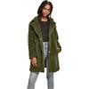 Urban Classics Ladies Oversized Sherpa Coat Giubbotto, Verde (Olive 00176), S Donna
