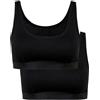 CALIDA Benefit - Bustino da Donna, in Confezione conveniente, con lucentezza Naturale e Impugnatura Liscia, Nero, 36-38