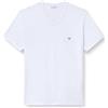 Emporio Armani Core Logoband Uomo 2-Pack V Collo T-Shirt Bianca S Regolare, Bianco/Bianco, S